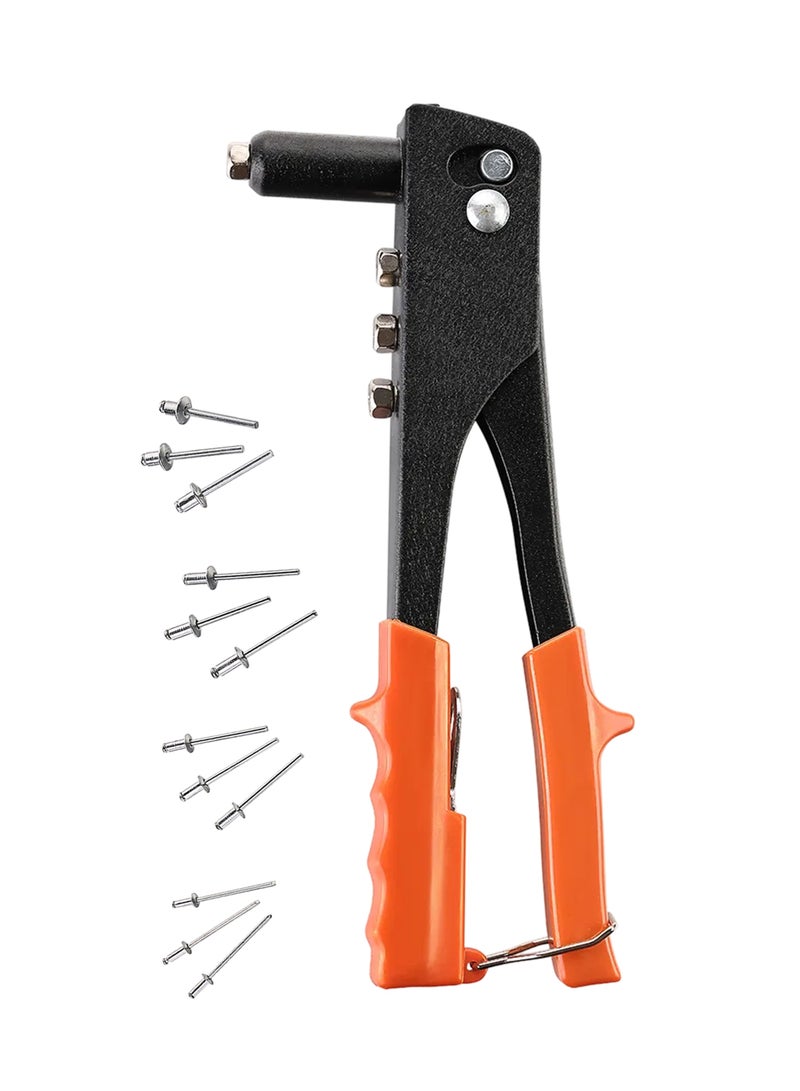 LAWAZIM Pro7 Hand Riveter - 10inch - Rivet Gun for Metalworking and DIY Projects -Includes Blind Pop Rivets, Interchangeable Nosepieces, and Hex Wrench for Smooth Operation & Handle Lock for Secure Storage - Image 1